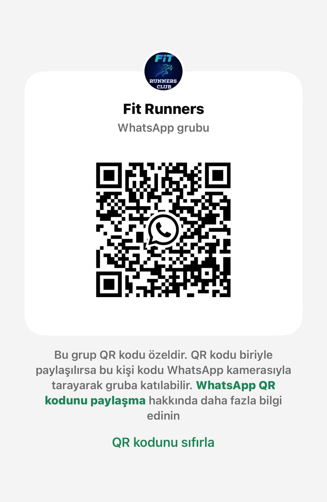 Fit Runners WhatsApp grubuna katılım QR kodu